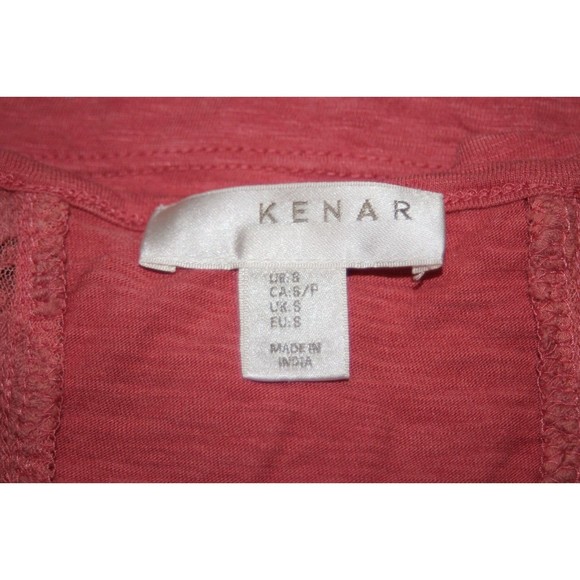 Kenar Womens Pink SleevelessTank Top Lace Detail Scoop Neck Tunic Size Small - Picture 8 of 8